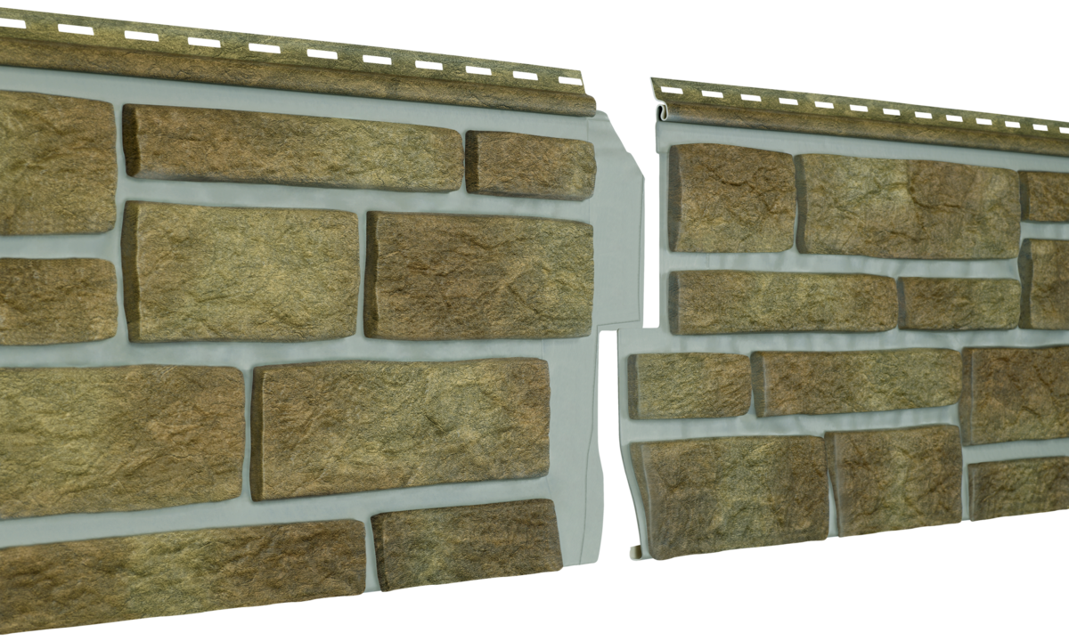 Фасадная панель Ю-Пласт Stone House S-Lock Таганай Вулканический